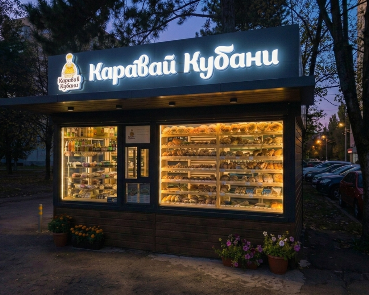 Вывеска "Каравай Кубани"